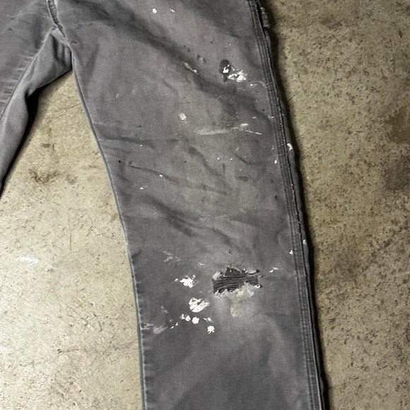 y2k WORKWEAR DICKIES RELAXED FIT CARPENTER GREY PANTS SIZE 30x32 - Picture 6 of 7